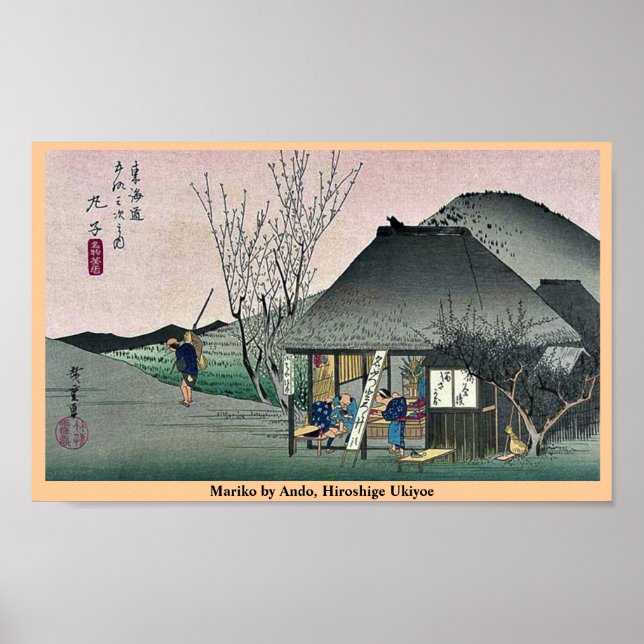 Affiches Mariko by Ando, Hiroshige Ukiyoe (Devant)