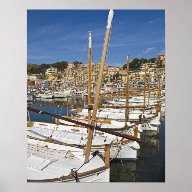 Affiches Marina, Port de Soller, Côte ouest, Majorque, (Devant)
