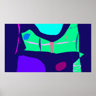 Affiches Marine Bleu Belle Durée Lune lointaine Solitude