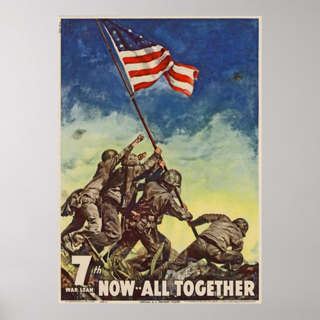 Affiches Marine Corps Vintage des États-Unis "Now All Toget (Devant)
