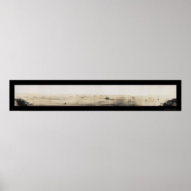 Affiches Marine Fleet Panama Bay Photo (Devant)