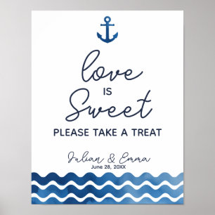 Affiches Marine marine bleu amour est doux Imprimer