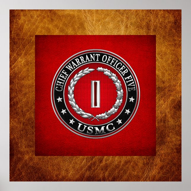 Affiches Marines des États-Unis : Adjudant-chef cinq (Adjud (Devant)