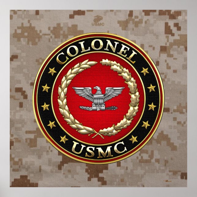 Affiches Marines des États-Unis : Colonel (USMC Col) [3D] (Devant)