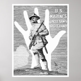 Affiches Marines des États-Unis — La main droite de l'oncle