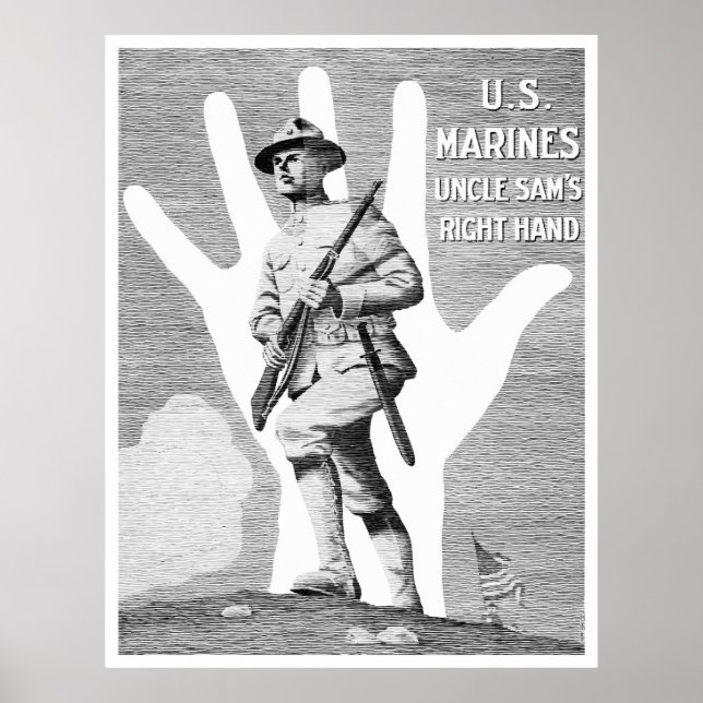 Affiches Marines des États-Unis — La main droite de l'oncle (Devant)
