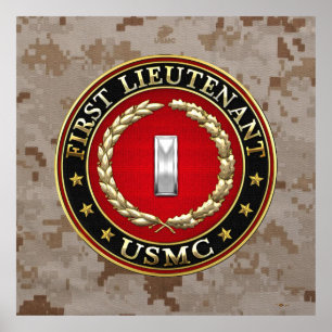 Affiches Marines des États-Unis : Premier lieutenant (USMC