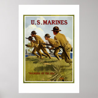 Affiches Marines Des États-Unis — Soldats De La Mer