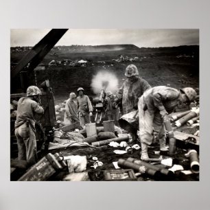 Affiches Marines des USA de 2ÈME GUERRE MONDIALE sur Iwo