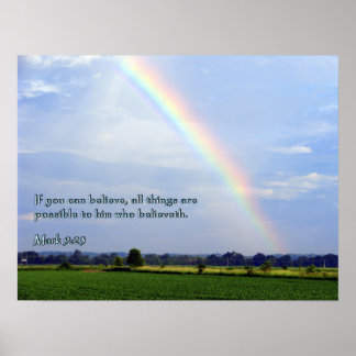 Affiches Mark 9:23 Arc-en-ciel