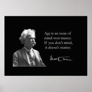 Affiches Mark Twain sur le vieillissement