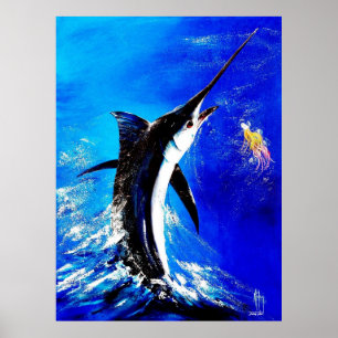 Affiches Marlin noir "attaque de noir "
