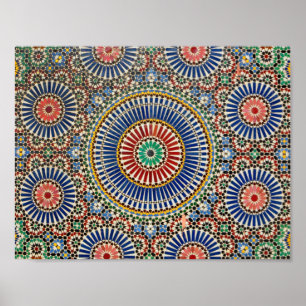 Affiches maroc arab mosaïque islam motif religieux