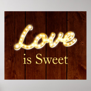 Affiches Marquee Lights Love is Sweet - barque
