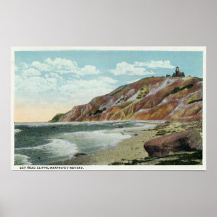 Affiches Martha's Vineyard, Gay Head Cliffs View
