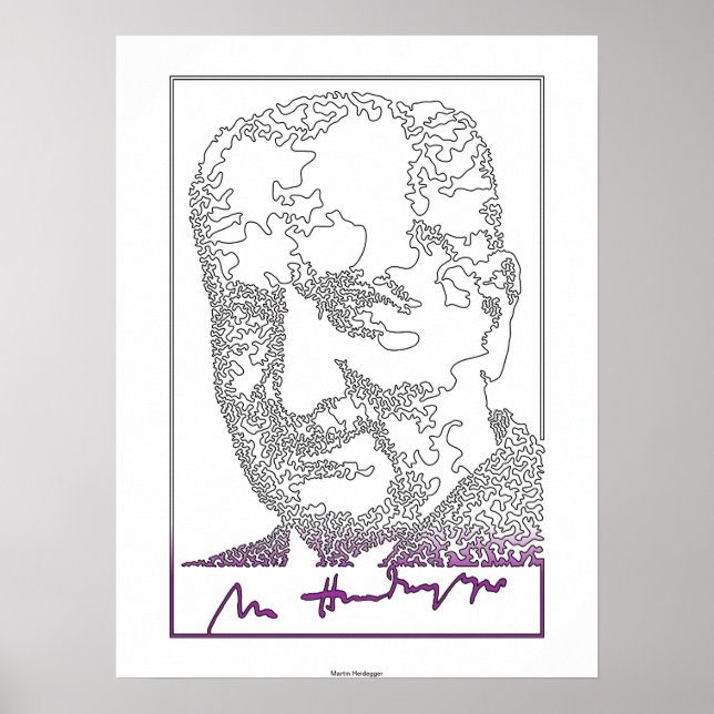 Affiches Martin Heidegger. philosophe allemand [013] (Devant)