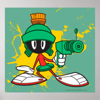 Affiches Marvin avec un pistolet