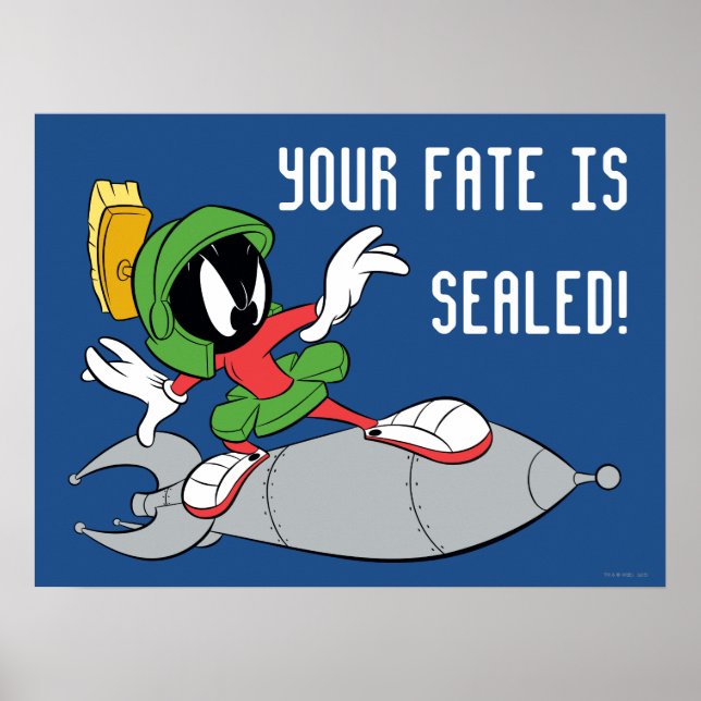 Affiches MARVIN MARTIAN™ Riding Rocket (Devant)