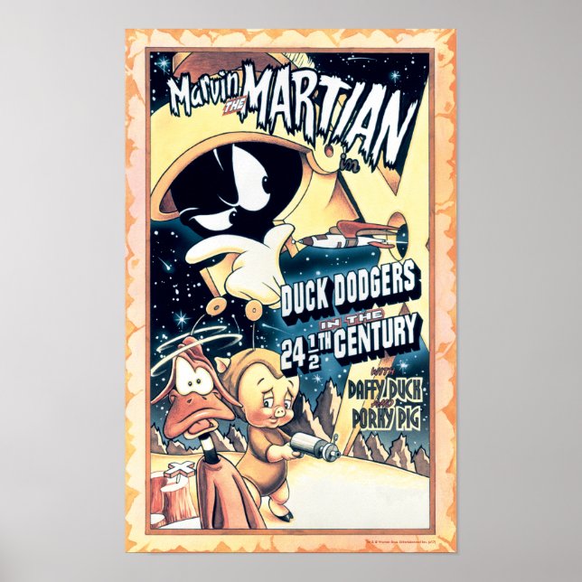 Affiches MARVIN THE MARTIAN™, DAFFY DUCK™ et Porky Pig (Devant)