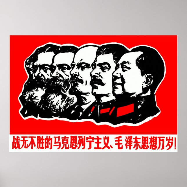 Affiches Marx Lenin Mao Zedong (Devant)