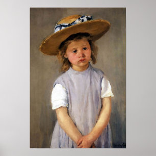 Affiches Mary Cassatt "Enfant dans un Casquette de paille"
