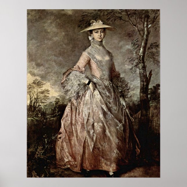 Affiches Mary Countess Howe par Thomas Gainsborough (Devant)