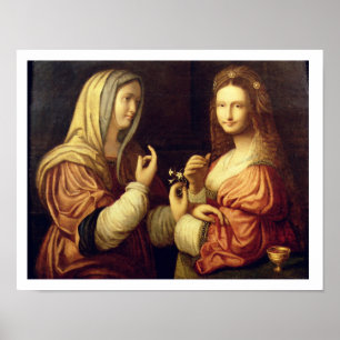 Affiches Mary et Martha (huile sur le panneau)
