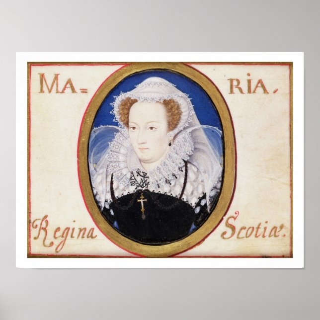 Affiches Mary Queen of Scots (1542-87) (gouache sur vellum) (Devant)