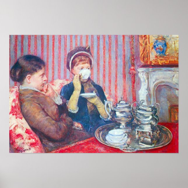 Affiches Mary Stevenson Cassatt-A tasse de thé (Devant)
