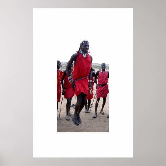 Affiches Masai warriors in Kenya (Devant)