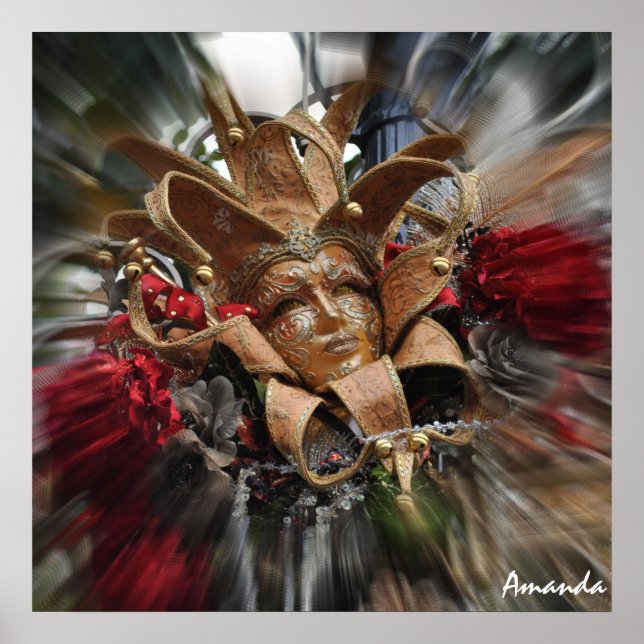 Affiches Mascarade en or (Devant)