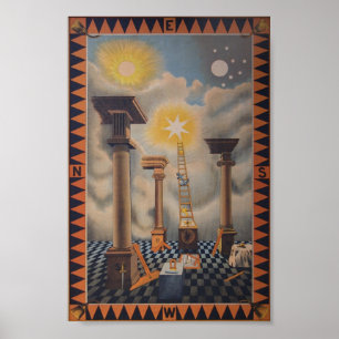 Affiches Masonic Tracing Board - Apprentice Entré
