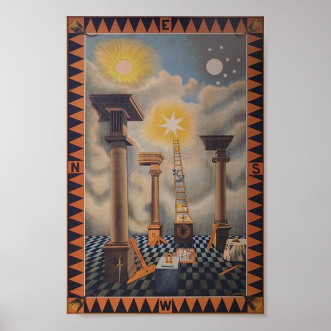 Affiches Masonic Tracing Board - Apprentice Entré (Devant)