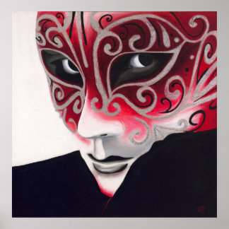 Affiches Masque à flair argenté