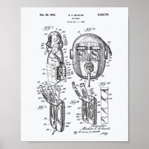 Affiches Masque à gaz Livre blanc sur l'art des brevets de