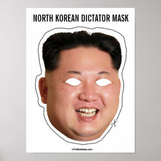 Affiches Masque dictateur nord-coréen