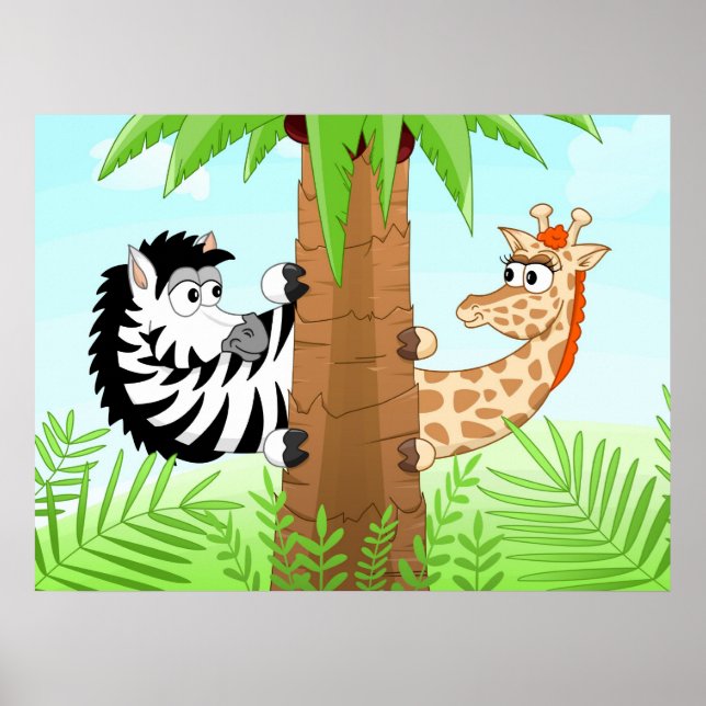 Affiches Masquer le zèbre et la girafe (Devant)