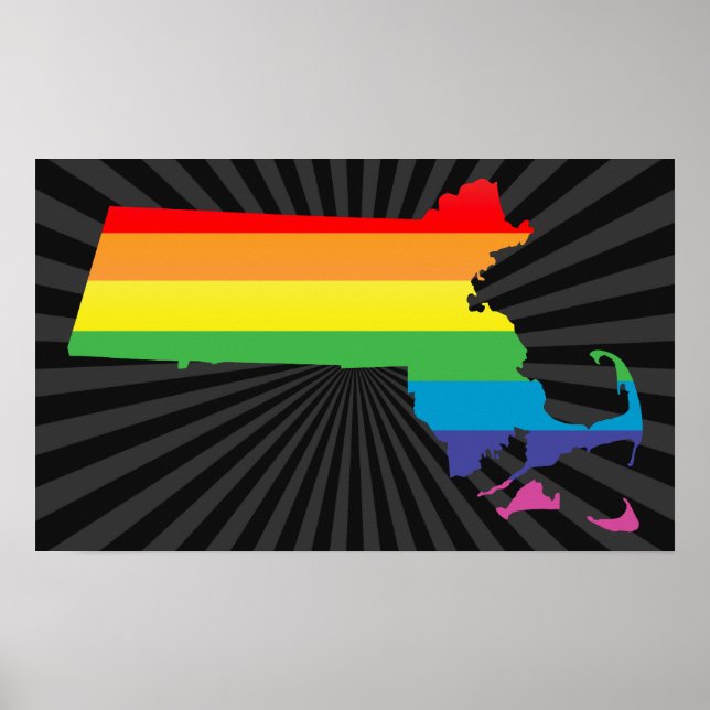 Affiches massachusetts pride. (Devant)