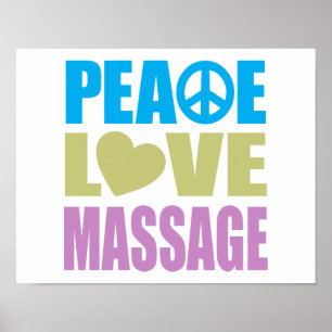 Affiches Massage Peace Love