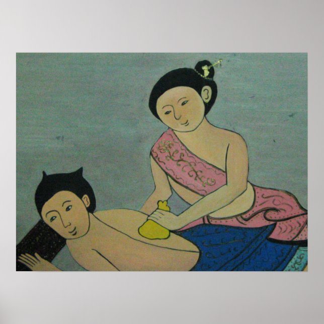 Affiches Massage thaïlandais traditionnel (Devant)
