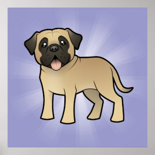 Affiches Mastiff de dessin animé / Bullmastiff