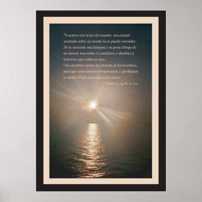 Affiches Mateo 5 : 14-16 con Borde (Devant)