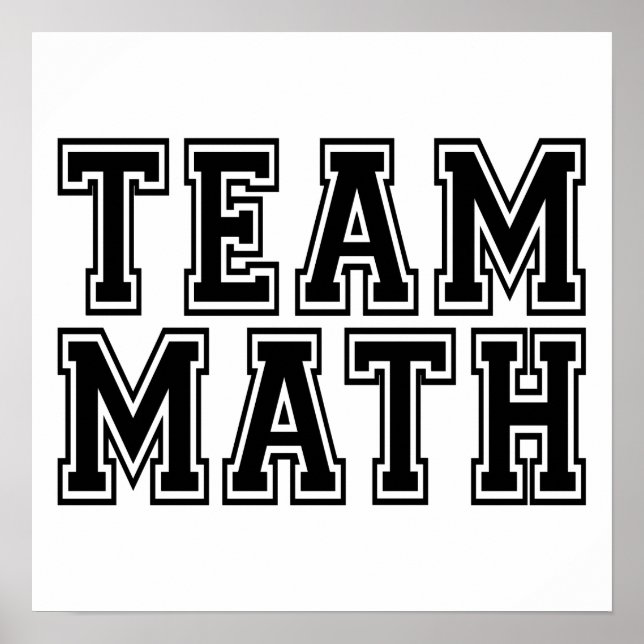 Affiches Math d'équipe (Devant)