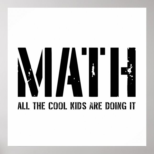 Affiches Maths et enfants Cool (Devant)