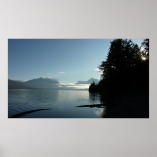 Affiches Matin au lac McDonald dans le parc national des Gl