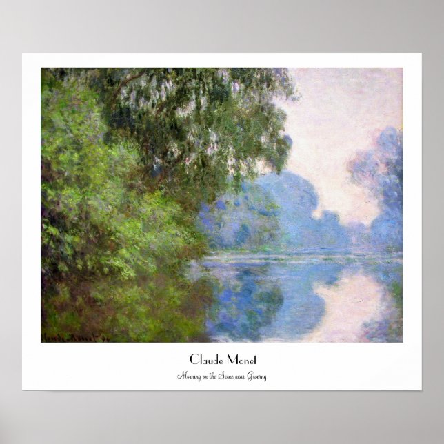 Affiches Matin sur la Seine près de Giverny Claude Monet (Devant)