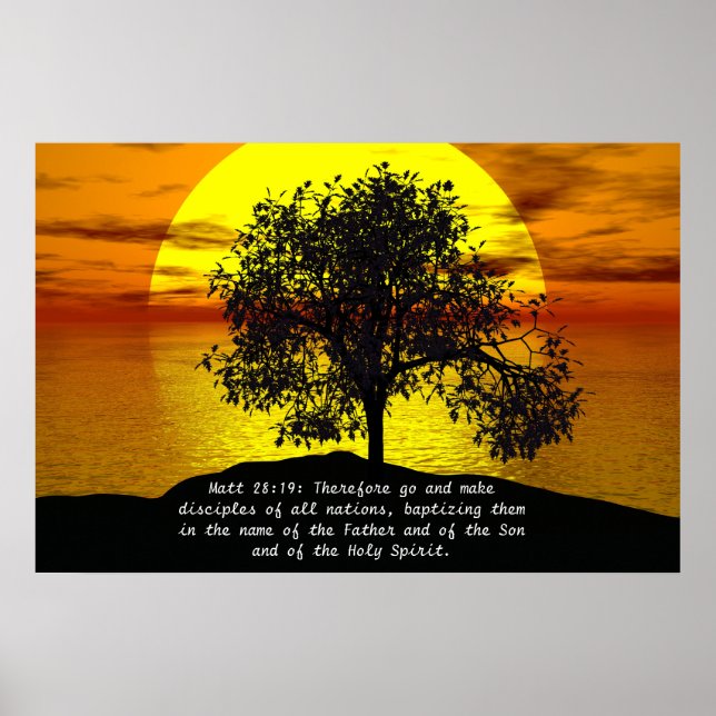 Affiches Matt 28:19 Allez donc faire des disciples (Devant)