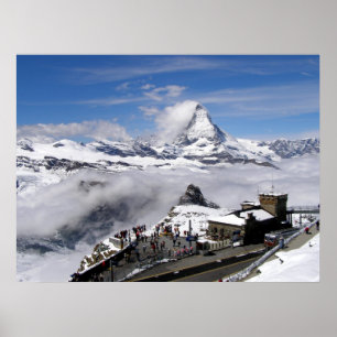 Affiches Matterhorn mountain and Gornergrat station