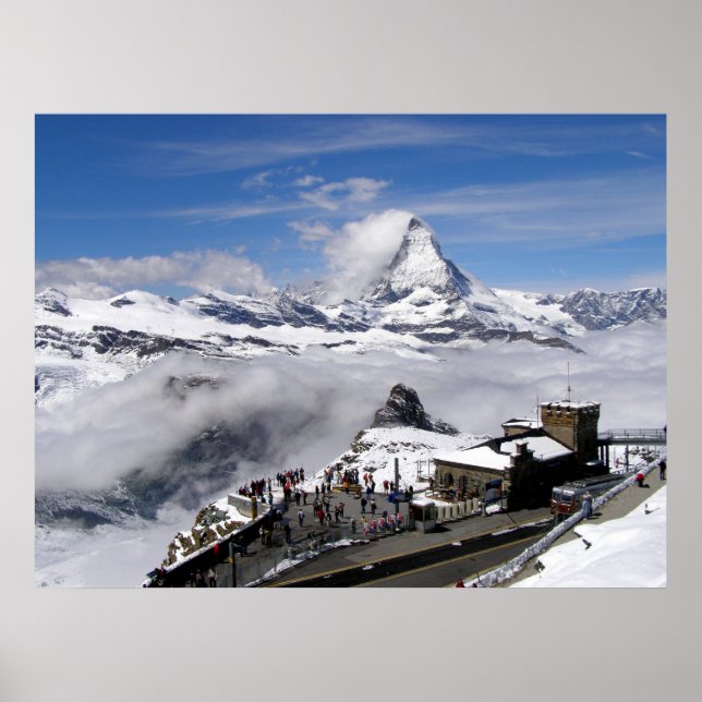 Affiches Matterhorn mountain and Gornergrat station (Devant)