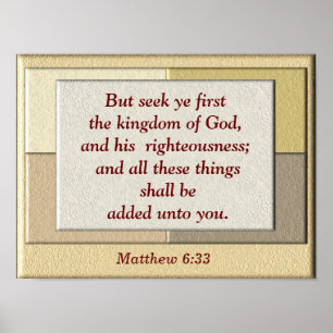 Affiches Matthew 6:33